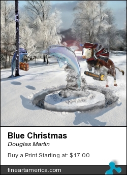 Blue Christmas by Douglas Martin - Digital Art - Digital Art