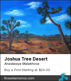Joshua Tree Desert by Anastasiya Malakhova - acrylic on canvas