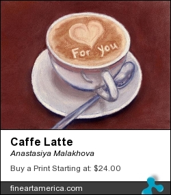Caffe Latte by Anastasiya Malakhova - pastels on paper