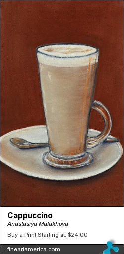 Cappuccino by Anastasiya Malakhova - pastels on paper