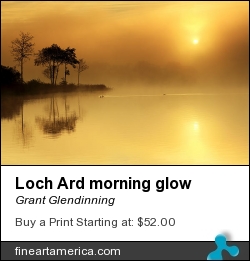 Loch Ard Morning Glow by Grant Glendinning - Photograph - Photograph