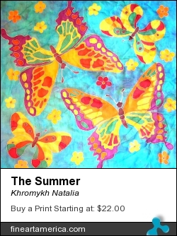 The Summer by Khromykh Natalia - Painting - Painting On Silk