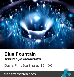 Blue Fountain by Anastasiya Malakhova - fractal art