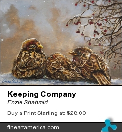 Keeping Company by Enzie Shahmiri - Painting - Oil On Panel