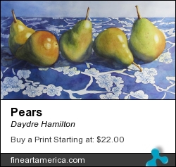 Pears by Daydre Hamilton - Painting - Watercolor