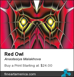 Red Owl by Anastasiya Malakhova - fractal art