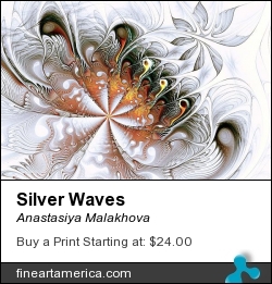 Silver Waves by Anastasiya Malakhova - fractal art