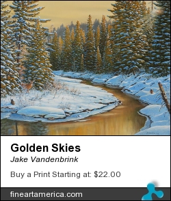 Golden Skies by Jake Vandenbrink - Painting - Acrylic