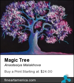 Magic Tree by Anastasiya Malakhova - pastels on paper