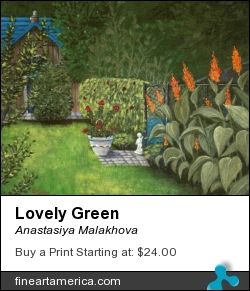 Lovely Green by Anastasiya Malakhova - acrylic on canvas