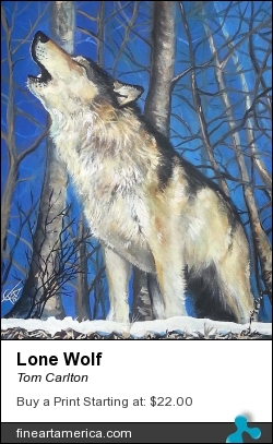 Lone Wolf by Tom Carlton - Painting - Acrylic Paint