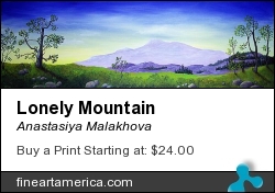 Lonely Mountain by Anastasiya Malakhova - acrylic on canvas