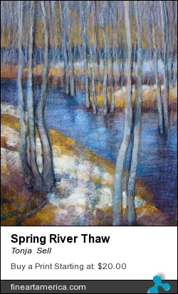Spring River Thaw by Tonja  Sell - Pastel - Pastel Drawing On Paper