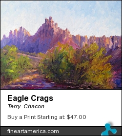 Eagle Crags by Terry  Chacon - Painting - Oil On Canvas