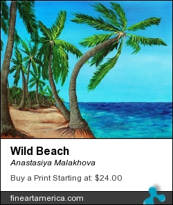 Wild Beach by Anastasiya Malakhova - acrylic on canvas