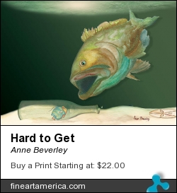 Hard To Get by Anne Beverley - Painting - Watercolors
