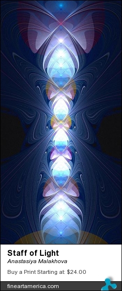 Staff of Light by Anastasiya Malakhova - fractal art