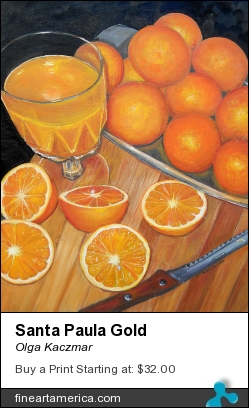 Santa Paula Gold by Olga Kaczmar - Painting - Oil