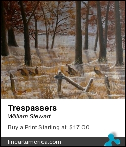 Trespassers by William Stewart - Painting - Aqrylic