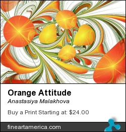 Orange Attitude by Anastasiya Malakhova - fractal art