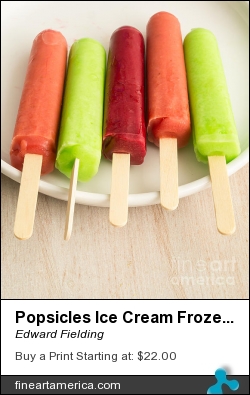 Popsicles Ice Cream Frozen Treat by Edward Fielding - Photograph