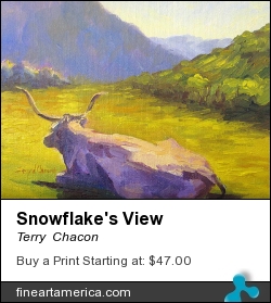 Snowflake's View by Terry  Chacon - Painting - Oil On Canvas