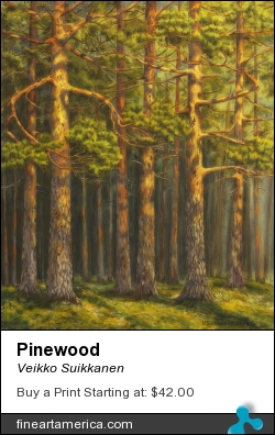 Pinewood by Veikko Suikkanen - Painting - Oil On Canvas