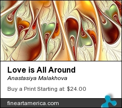 Love is All Around by Anastasiya Malakhova - fractal art