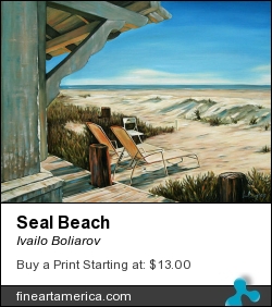 Seal Beach by Ivailo Boliarov - Painting - Oil On Canvas