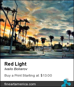 Red Light by Ivailo Boliarov - Painting - Oil On Canvas