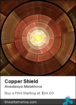 Copper Shield by Anastasiya Malakhova - fractal art