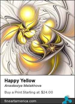 Happy Yellow by Anastasiya Malakhova - fractal art