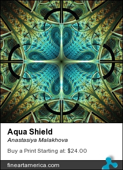 Aqua Shield by Anastasiya Malakhova - fractal art