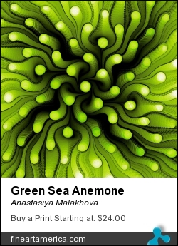 Green Sea Anemone by Anastasiya Malakhova - fractal art