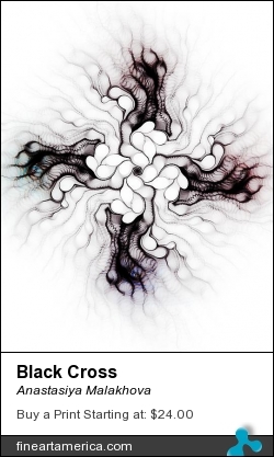 Black Cross by Anastasiya Malakhova - fractal art