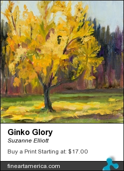 Ginko Glory by Suzanne Elliott - Painting - Oil