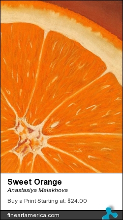 Sweet Orange by Anastasiya Malakhova - pastels on paper