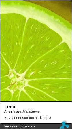 Lime by Anastasiya Malakhova - pastels on paper, digitally altered