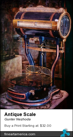 Antique Scale by Gunter Nezhoda - Photograph - Photograph