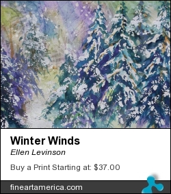 Winter Winds by Ellen Levinson - Painting - Watercolor