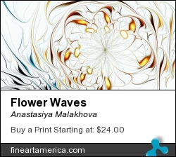 Flower Waves by Anastasiya Malakhova - fractal art