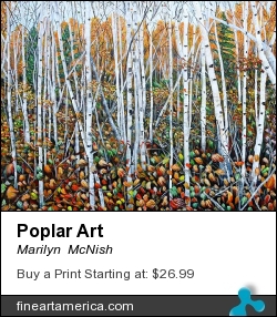 Poplar Art by Marilyn  McNish - Painting - Acrylic On Canvas