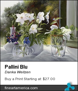 Pallini Blu by Danka Weitzen - Painting - Oil On Canvas