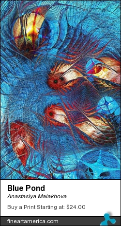 Blue Pond by Anastasiya Malakhova - fractal art