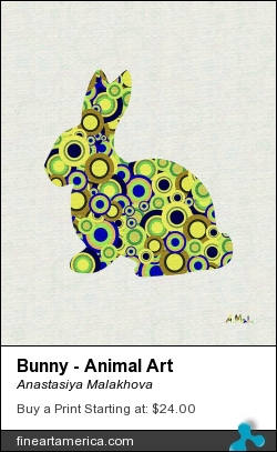 Bunny - Animal Art by Anastasiya Malakhova - fractal art