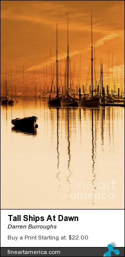 Tall Ships At Dawn by Darren Burroughs - Photograph - Photography