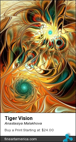 Tiger Vision by Anastasiya Malakhova - fractal art