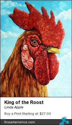 King Of The Roost by Linda Apple - Painting - Oil On Canvas