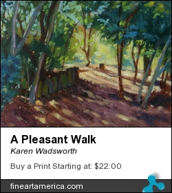 A Pleasant Walk by Karen Wadsworth - Painting
