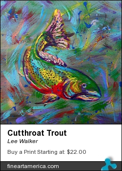 Cutthroat Trout by Lee Walker - Painting - Acrylic On Canvas